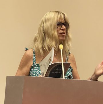 Barbara Marie Minney at podium